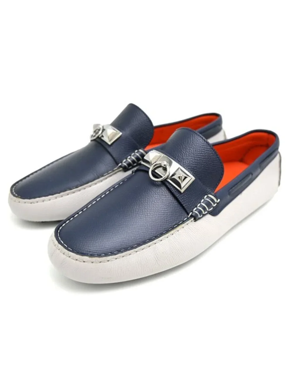 Hermes Loafers Navy